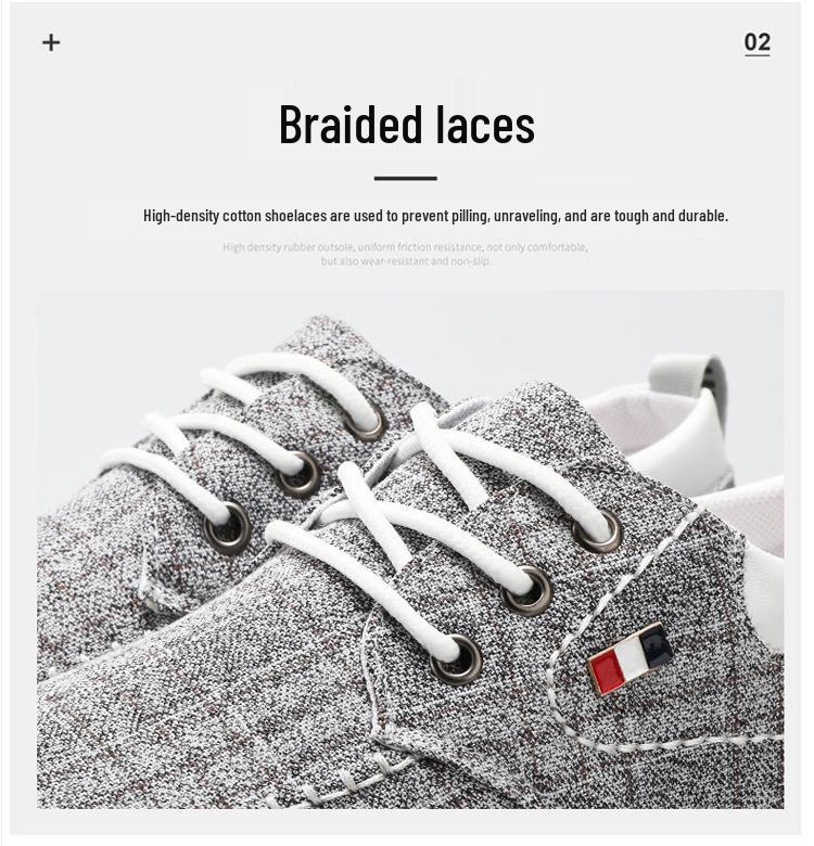 Men's Autumn Canvas Loafers - Versatile, Breathable, Soft Sole Casual Shoes with Korean Style Trend