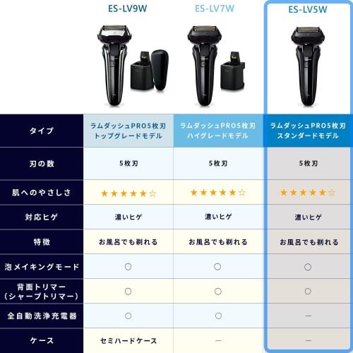 Panasonic Lamb Dash PRO Men's Shaver 5 Blades Bath Shaving Black ES-LV5W-K