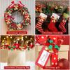 5Pcs Christmas Decor Bow Red Gold Mini Xmas Tree Hanging Bowknot for Navidad New Year Party Home Decoration DIY Wedding Decor