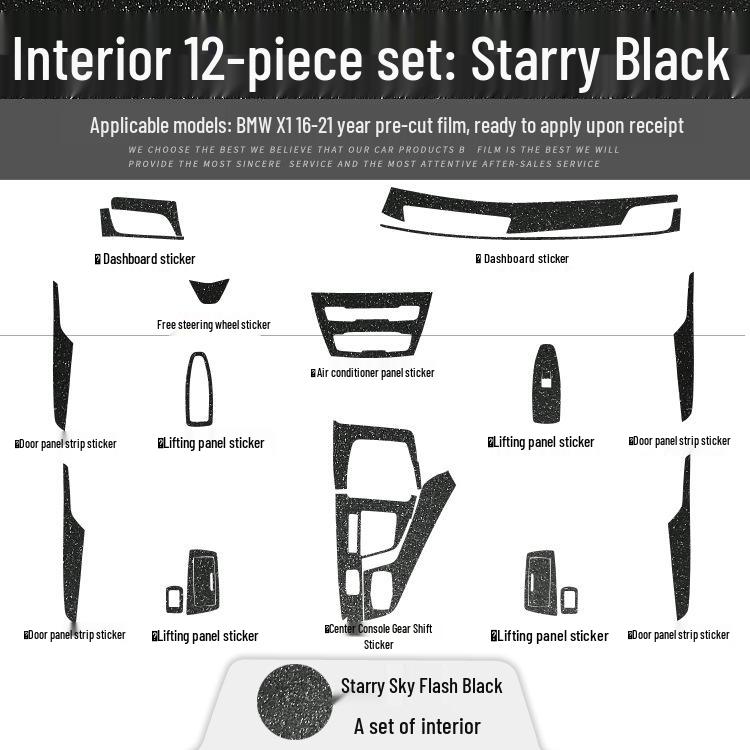 BMW X1/X2 Interior Carbon Fiber Trim Sticker (2012-2021) - Free Replacement for Damage