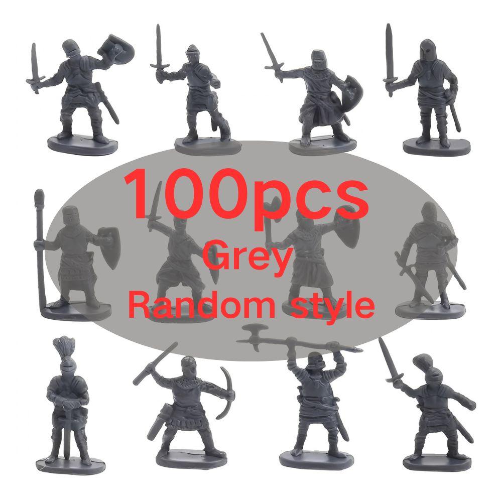 30/100pcs 1.06inch Medieval Soldier Model Golden/Grey Role Playing Doll Collection Sand Table Scenario Exercise Decoration YMY