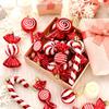 13Pcs/Set Pine Cone Candy Round Ball Christmas Tree Decor Festival Xmas Hanging Ornament