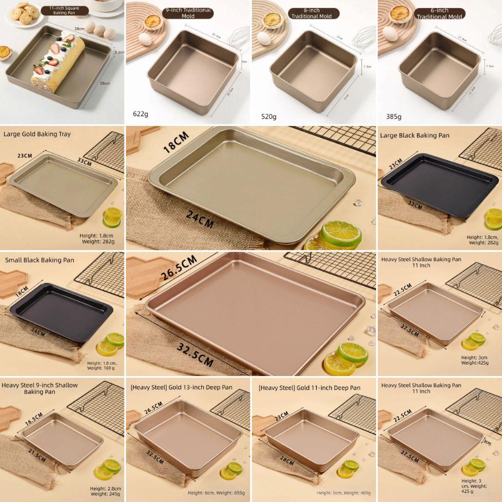 Non-Stick Square Baking Pan Thickened Carbon Steel Bakeware Tools Cake Mold Tray Cake Baking