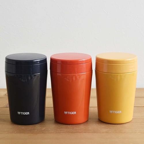 Tiger Thermos Vacuum Insulated Soup Jar 380ml Thermal Lunch Box Wide Mouth Round Bottom Chili Red MCL-B038-RC Tiger