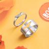 2 Pcs/Set Punk Bat Matching Rings Black Silver Plated Stainless Steel Couple Ring Halloween Jewelry Gifts
