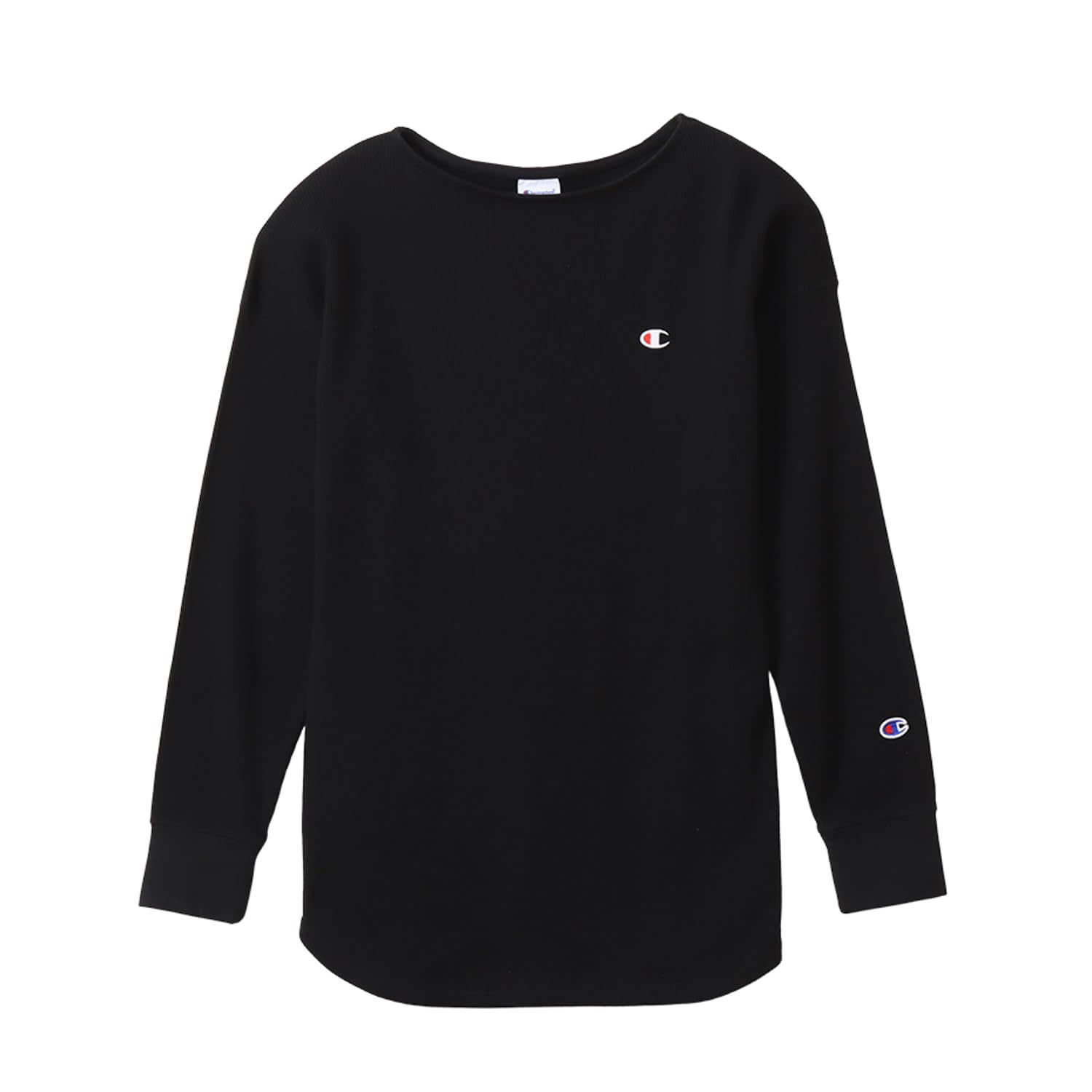 

Long Long Round COTTON One Point Long Sleeve M [Champion] T-shirt, Sleeve, Neck, 100% Cotton, USA, Logo, Shirt, Women s Basic, CW-Y416, Black, чёрный