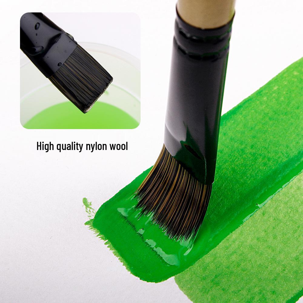 10-Piece Nylon Oil & Acrylic Paint Brush Set for Students