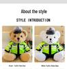 Firefighter Police Teddy Bear Plush Toy - Little Bear Cushion Wedding Gift