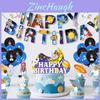 Astronaut Themed Birthday Party Supplies With Paper Flag Banners And Latex Balloons For Celebrations