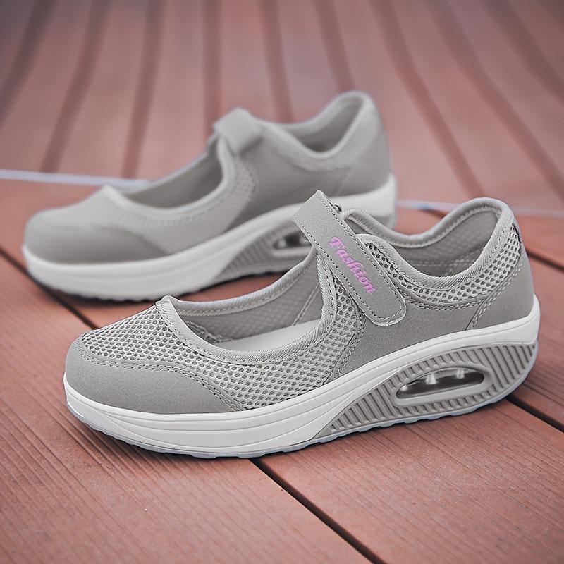 Summer New Style Mesh Rocking Shoes, Large-sized, Lightweight and Comfortable Women's Shoes, Air-cushioned and Breathable Shoes