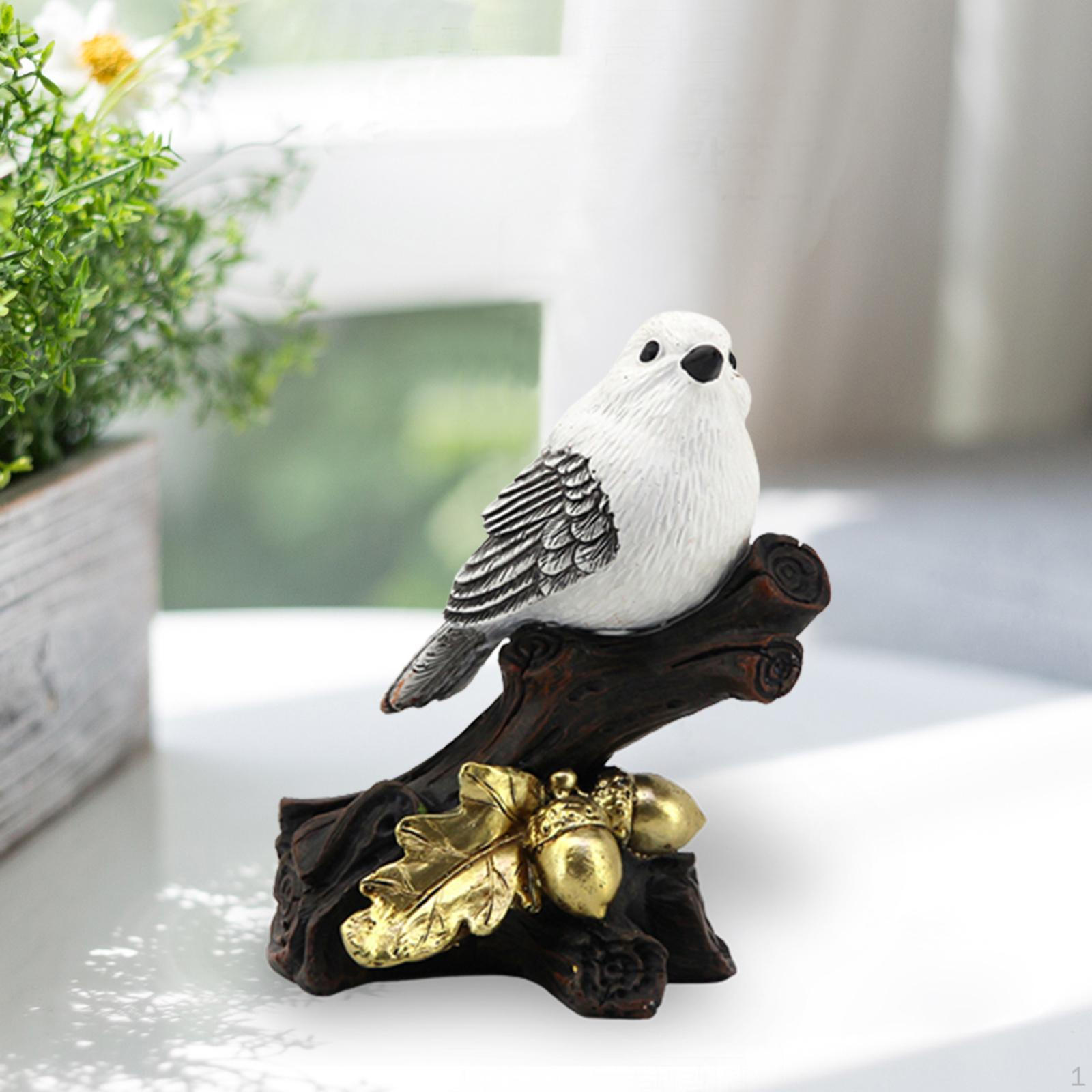 Bird Figurine Statue Adorable Animal Sculpture Crafts Model Ornament Figure for 1 Bird
