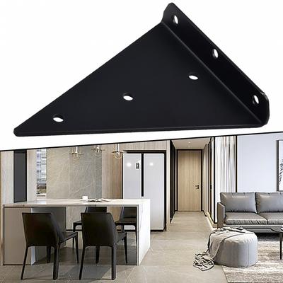 Wandmontierte Dreieckskonsole Weiß Schwarz Möbel