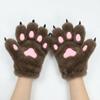 Furry Plush Cat Paw Gloves Wolf Puppy Animal Claw Mittens Cute Cosplay Costume Gloves  Party