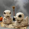 1/2Pcs Halloween Skeleton Duck Statue Waterproof UV Resistant Indoor Outdoor Festival Scene Decoration Creepy Mini Figurine