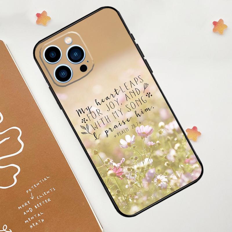 Christian Psalms Case For iPhone 15 16 14 13 12 11 Pro Max Plus X XR XS 12 13 Mini Cover Accessories