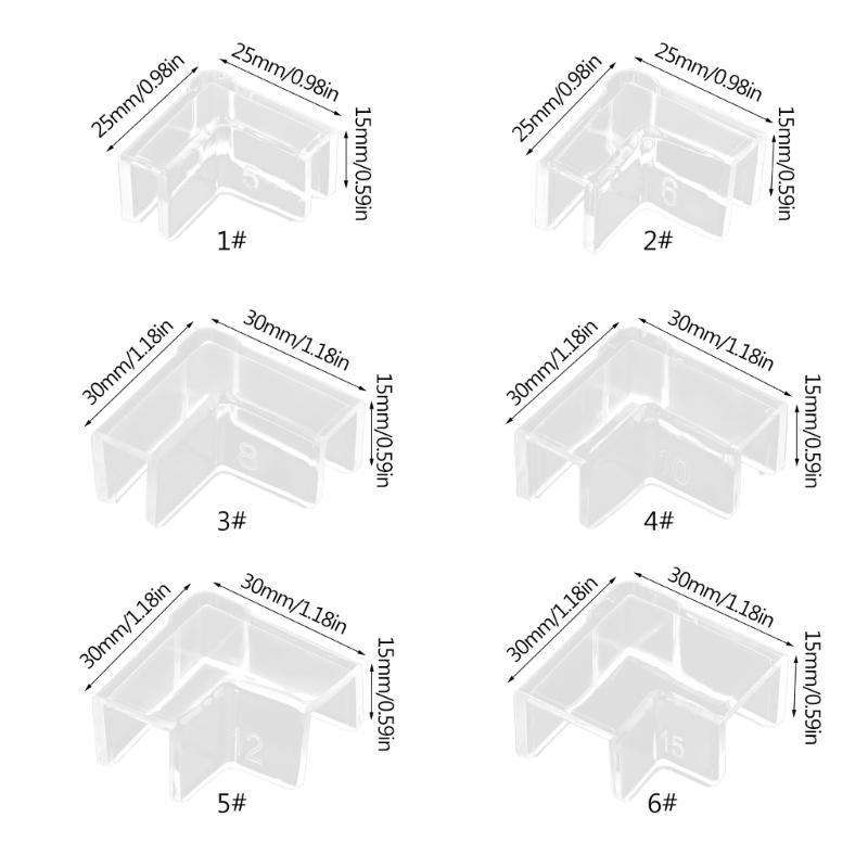4PCS Fish Tank Aquarium Glass Edges Protector Acrylic Protector Tools for Aquarium Fish Tank Glass Crashproof Tools