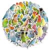 50PCS Cute Parrot Decorative Stickers DIY Phone Cases, Laptops, Water Bottles, Computers, Skateboarding Stickers