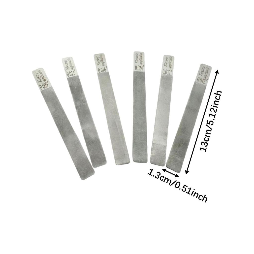 Freneci 6-Piece Stainless Steel Guitar Nut Slot File Set with Ergonomic Handle