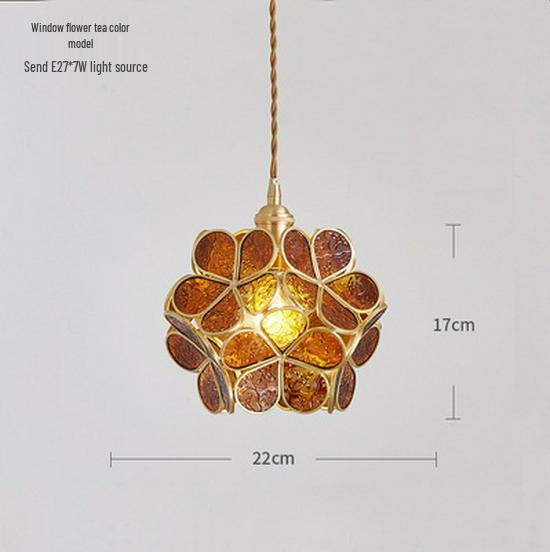 Postmodern Japanese Nordic Petal Chandelier - Luxury Copper Bedroom & Living Room Lamp