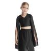 Girls Classical Dance Crop Top: V Neck Split Flared Sleeves Elegant Top for Practice Performance