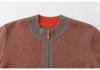 Stylish Thickened Wool Stand-Up Collar Cardigan for Middle-aged & Elderly Moms – Autumn/Winter Loose Zipper Knit Sweater Coat