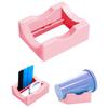 Silicone Cup Holder Tray with Built-in Slot for Crafts Small Flexible Stand for Vinyl Decals Mug Decorating Accessory