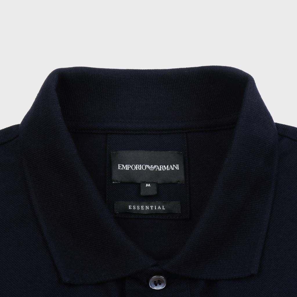 EMPORIO ARMANI FW24 Polo Shirt Men's Navy Blue 8N1FQ0-1JTKZ-0920