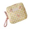 Compact Travel Cosmetic Case Stylish Square Pattern Makeup Pouches For Women Girls Durable Waterproof Storage Bag