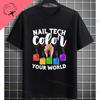 Funny I May Not Be Perfect But My Nails Are Slogan Unisexicurist Graphic Tshirt Pure Cotton Shortsleeve Round Neck Casual Tee