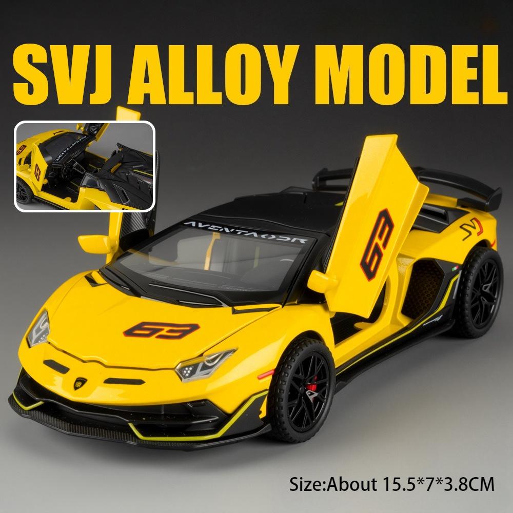 1:32 Revuelto Mansory SVJ63 Model Car Toy Alloy Diecast Doors Opened Sports Cars Miniature Sound Light Models Christmas Gift