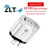 58W Dual Fast Charger with 2PD + QC3.0, Multi-Plug Adapter (EU/US/UK/AU)