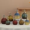 Soap Dispenser Pumpkin Ceramic Hand Sanitizer Bottle Shampoo and Shower Gel Press and Dispense Bottle Decoration   Dispenser