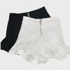 Versatile High Waist Zippered Ruffled Wide-Leg Pants, Slim Casual Three-Quarter Shorts, and Hot Pants for Women