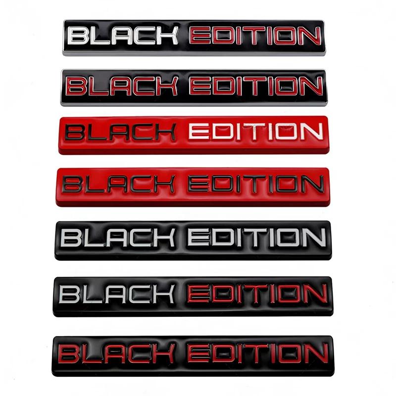 Car Styling 3D Black Edition Decorative Metal Adhesive Logo Rear Trunk Badge Fender Sticker Body Emblem Decal Car Accessory