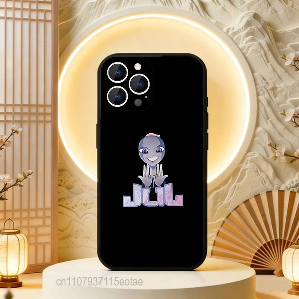 

J-Julien M-Mari Jul Black Soft Case For iPhone 17 13 14 15 11 16 12 Pro Max Pro Max Plus E Air Mini Phone Cover Shell iPhone11PROMAX