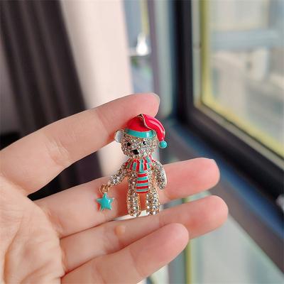 Smeigtukas Animacinis Kalėdinis Lokys Smeigtukas Subtilus Drabužių Smeigtukas Anti-Light Aksesuarai Smeigtukas