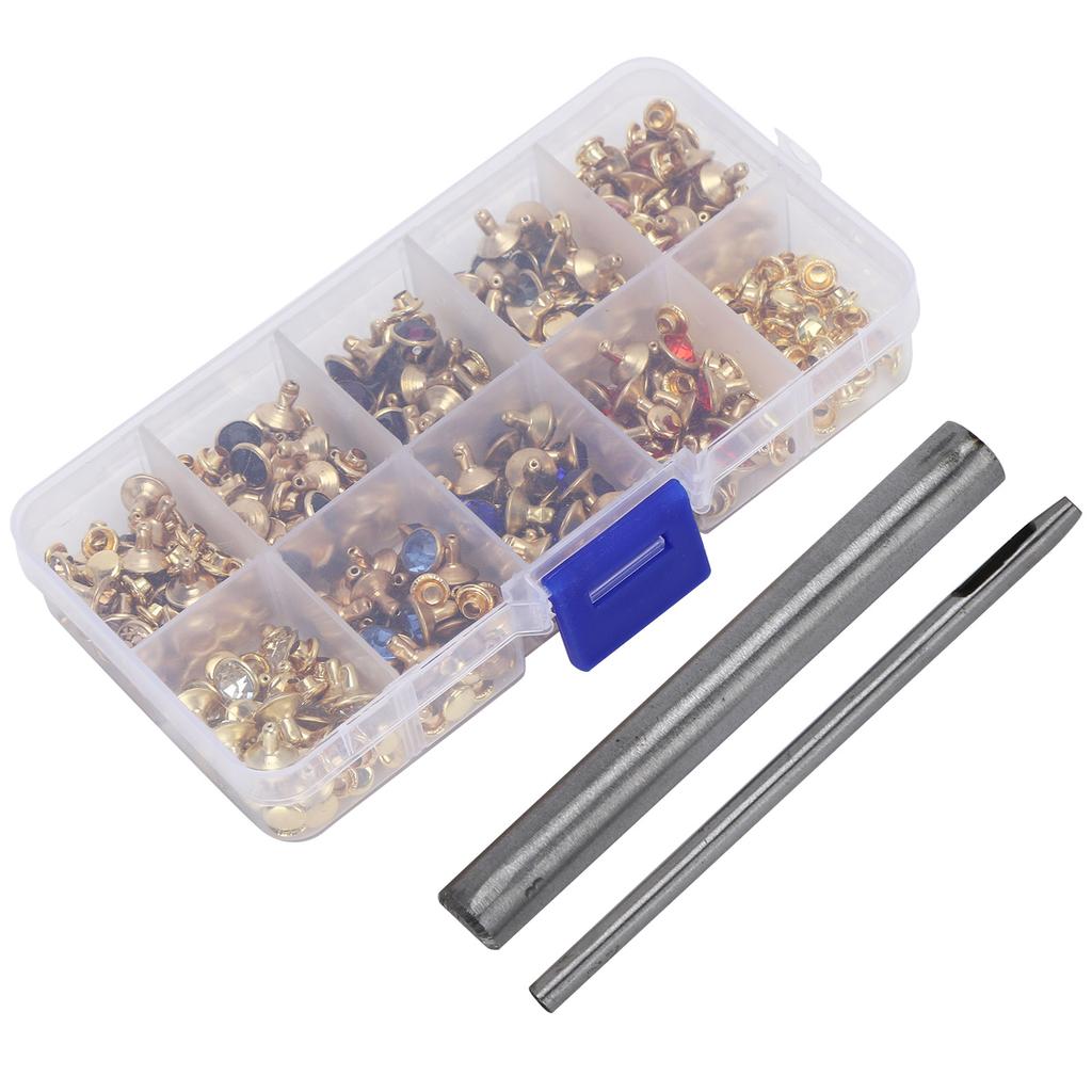 Rhinestone Rivets Set Colorful DIY Bag Hat Clothing Shoes Decoration Accessories 8mm