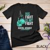 Sexual Assault Awareness Month Boxing Gloves Teal Ribbon Unisex T-shirt