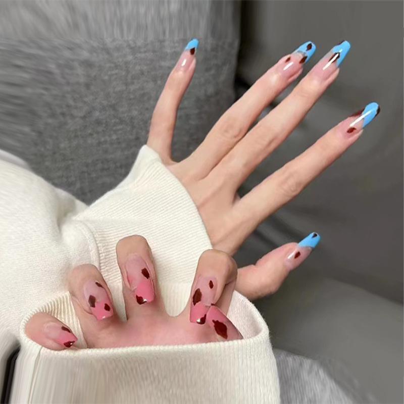 Chocolate Leopard Ombre Press-on Nails - Cool, Stylish Nail Stickers and Tips