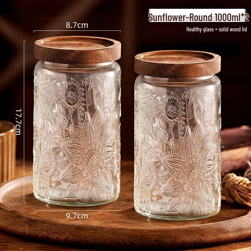 Luftdichtes Glasvorratsglas für Snacks, Trockenfrüchte, Tee, Zucker und Getreide