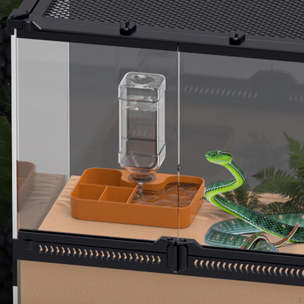 Distributeur d'eau automatique pour reptiles, abreuvoir, gamelle pour nourriture, pour gecko, caméléon