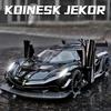 Simulation 1.32 Scale Jesko Super car Model With Sound light Children Boy Diecast Metal Toy Vehicle Birthday Gift