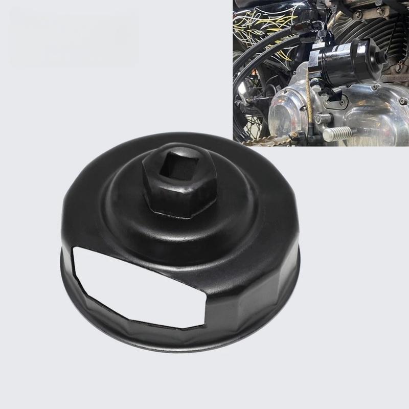 76mm Motorcycle Oil Filter Removal Tool Socket with 14 Flutes for Accurate Engagement and Controlled Filter Cap Disassembly