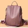 Bolsa de Ombro Dupla, Mochila Escolar de Ombro Único, Bolsa de Viagem Grande para Senhoras, Mochila de Couro Macio