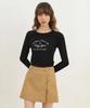 City Breeze Wrap Mini Skirt_Beige