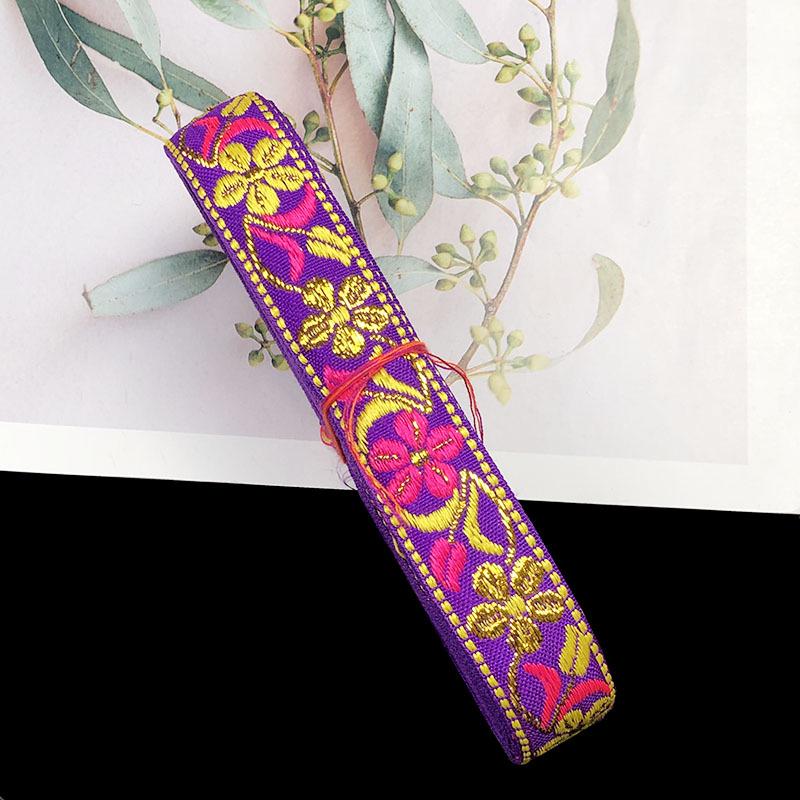 2cm Ethnic Style Colorful Jacquard Lace Ribbon for Curtains and DIY Clothing Accessories