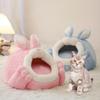 Hamster House Rabbit Shape Hamster Hideout Removable Cushion Sleeping Cage Guinea Pig Hedgehog Rat Chinchilla Bed Nest