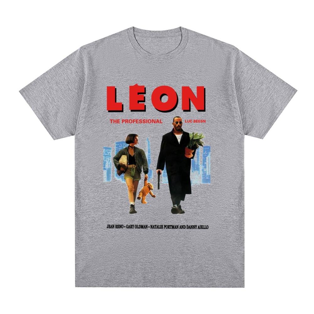 

Leon Movie The Professional Vintage Tshirt Classic Film Cotton Unisex T Shirt New Tee Tshirt Womens Shirts for Women S