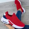 Summer Round Head Shallow Mouth Knitted Sports Shoes Women's Elastic Fly-knitted Air Cushion Single Shoes