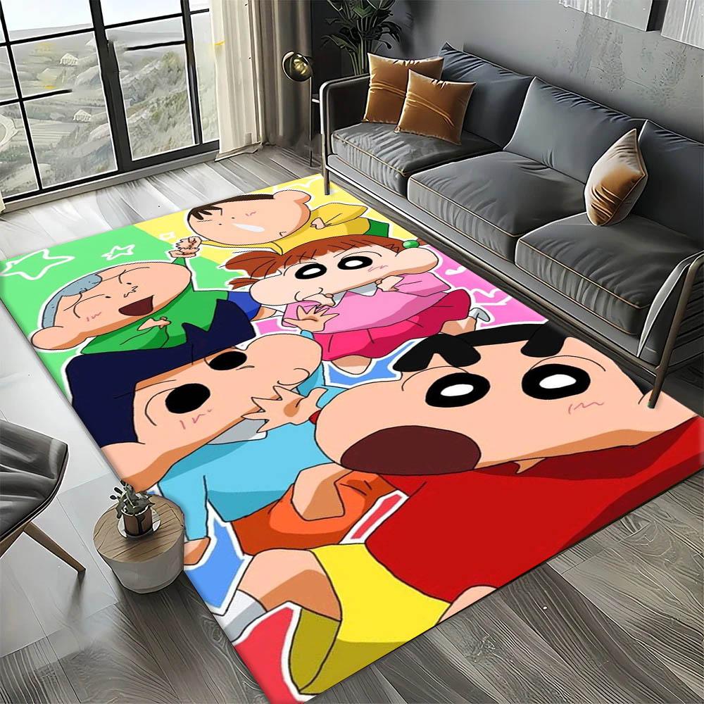 C-Crayon Shin-Chan Cute Cartoon 3D Carpet Rug Art for Room Decor Home Kitchen KidsDoor Gift Kids Area Rug Non-slip Floor Mat